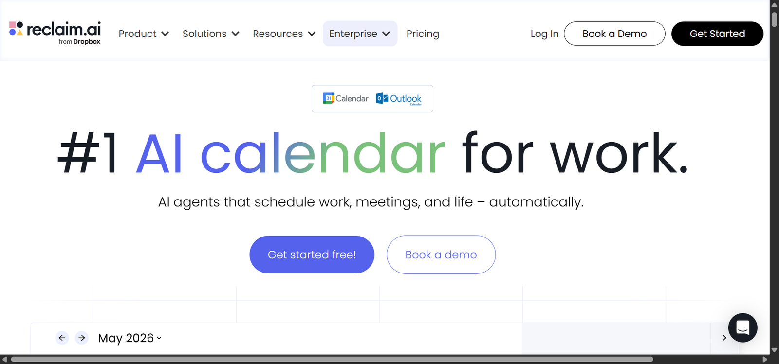 Reclaim AI scheduling interface