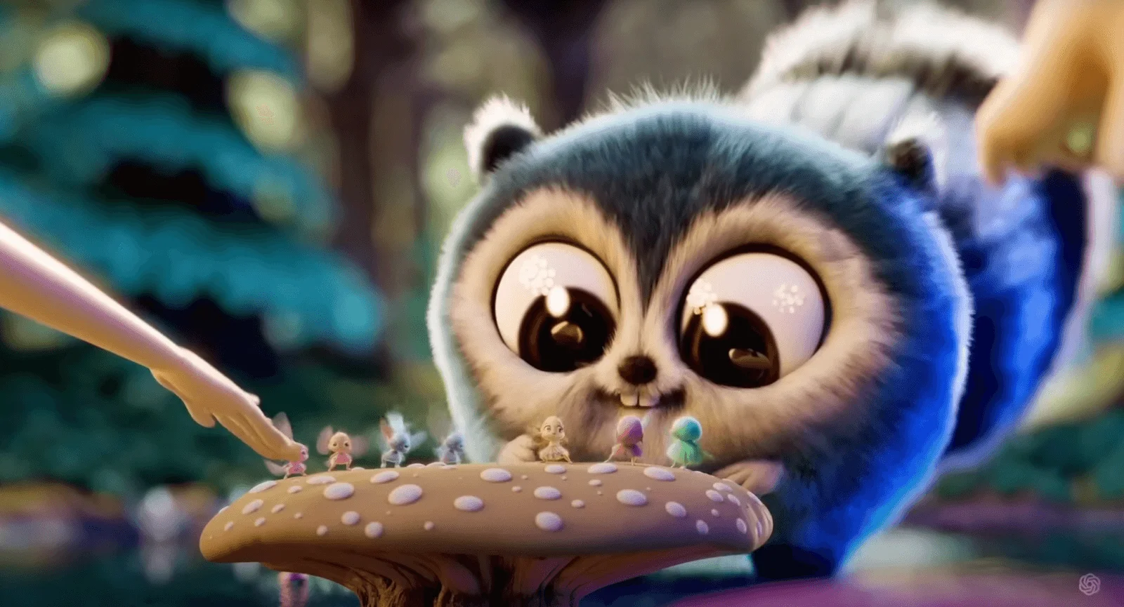 Screenshot taken from 3D animated video generated by Sora