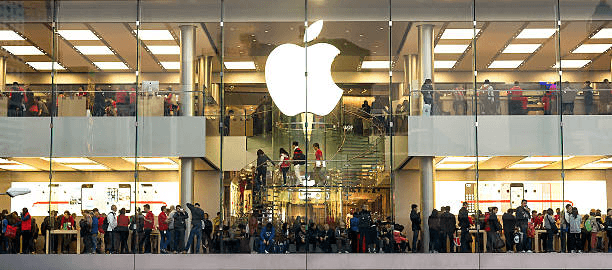 Apple store after product launch.