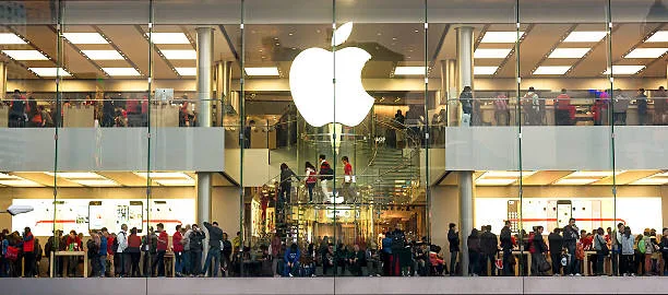 Apple store after product launch.