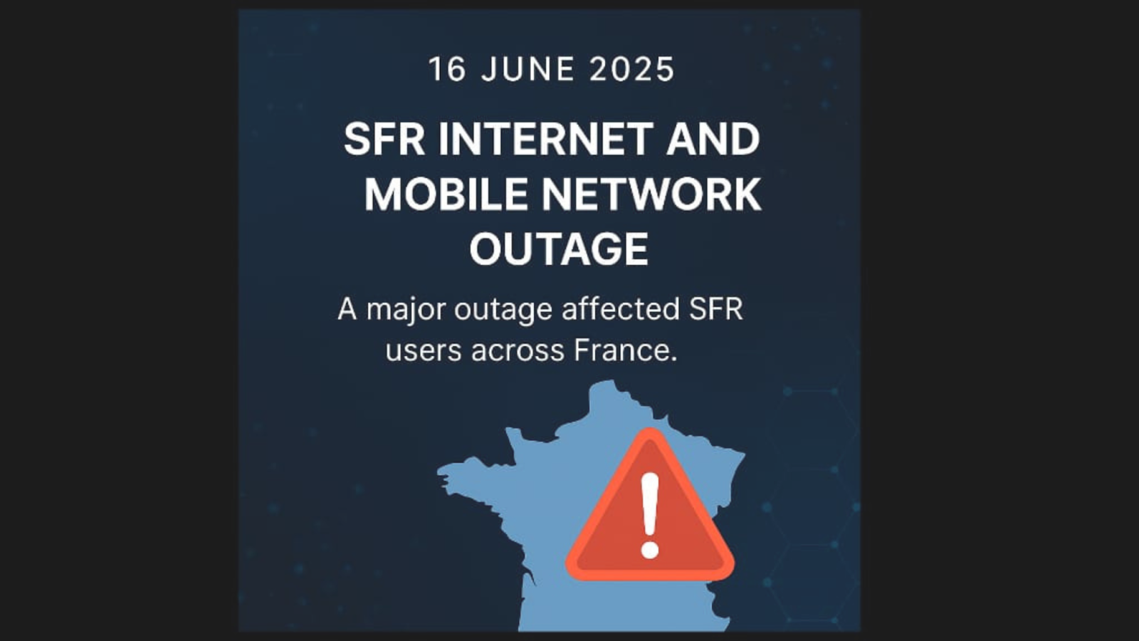 SFR outage affected internet and mobile