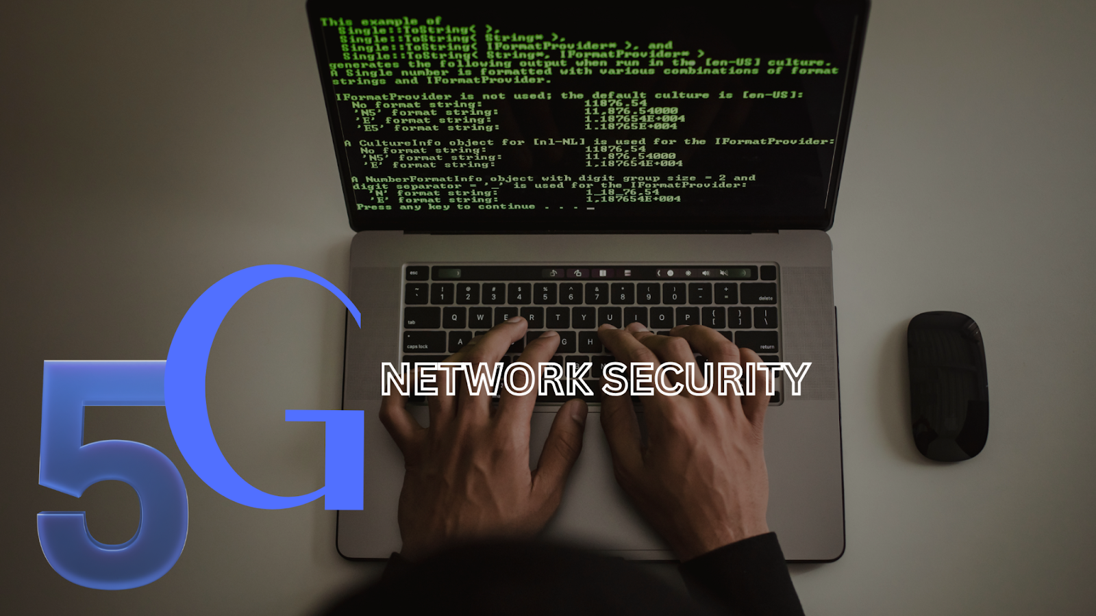 Hacker-themed image highlighting the importance of 5G network security
