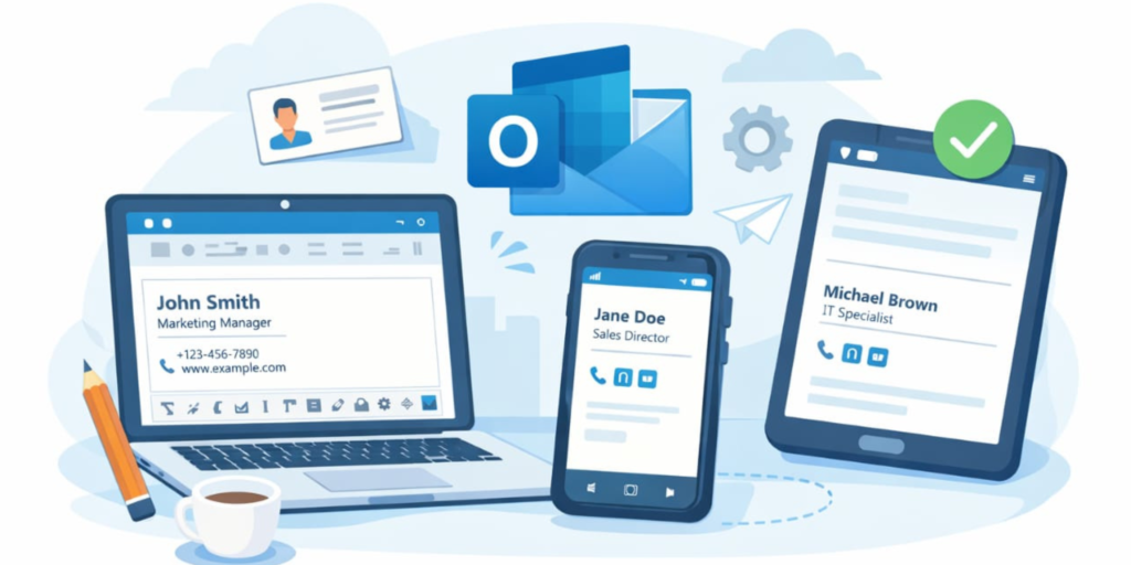 shows Email Signature in Outlook 