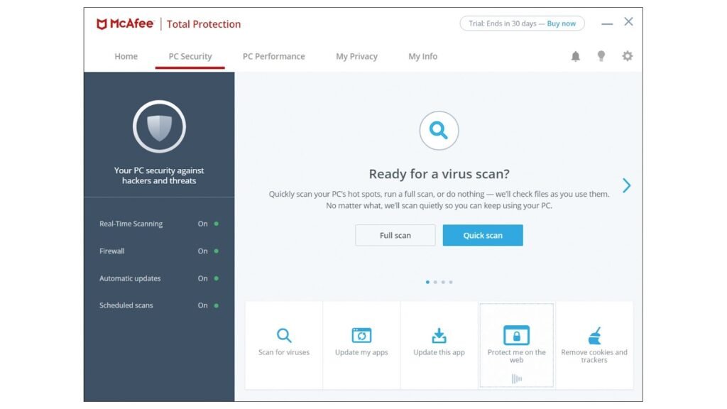 McAfee software to proving security