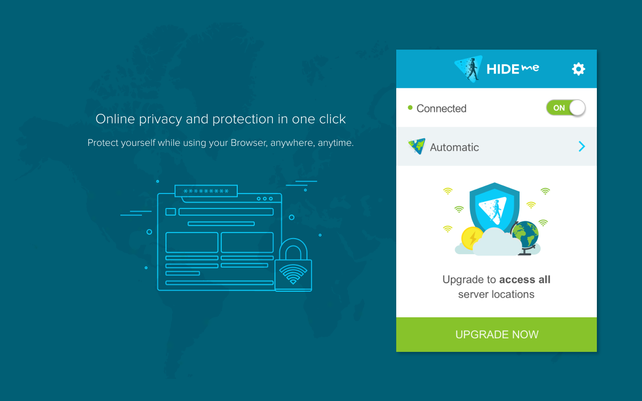 Hide.me free VPN interface