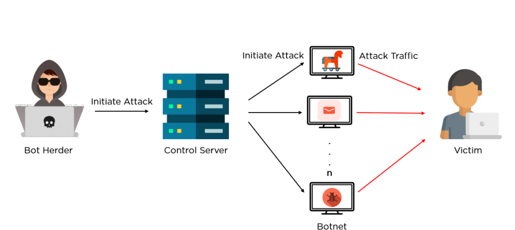 shows how botnet work