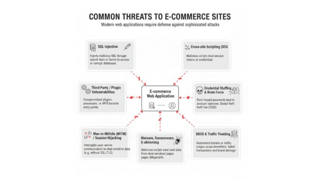 Common Threats to E‑commerce Sites
