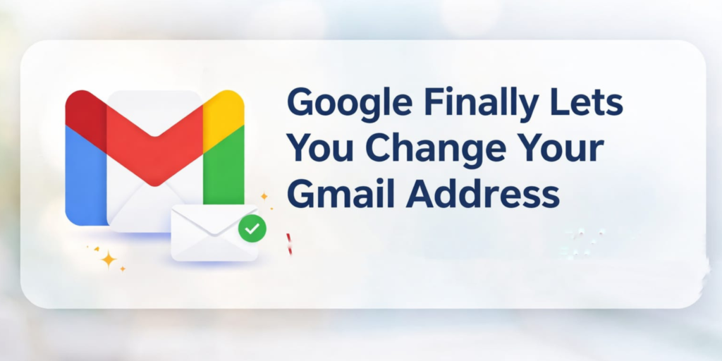 Google now allows users to change their Gmail address