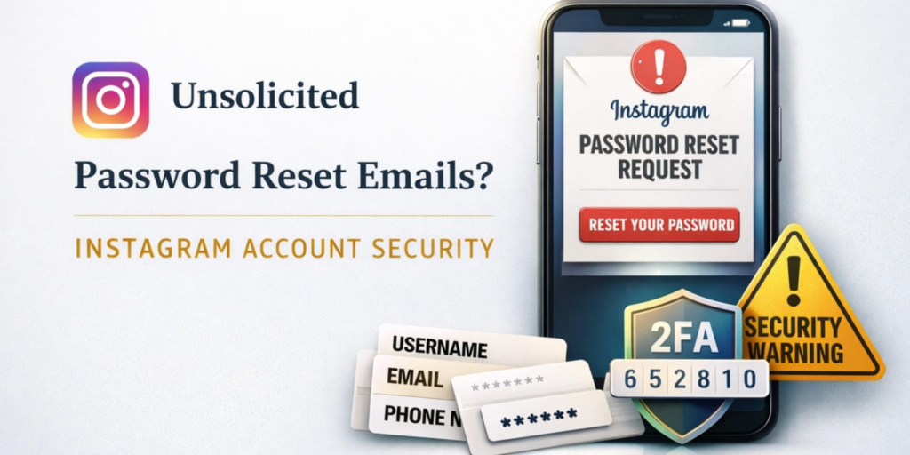 Instagram password reset emails