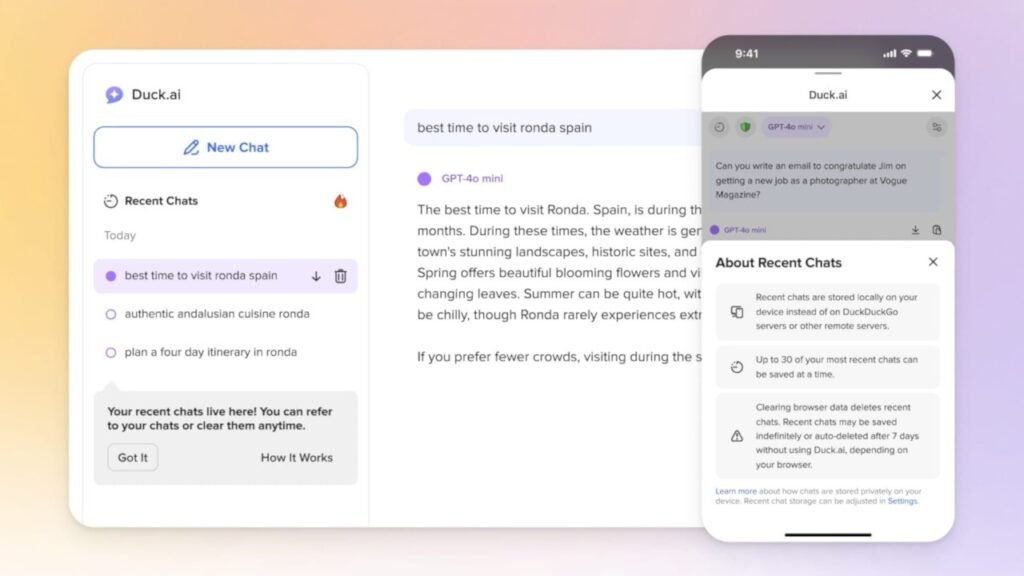 Duck.ai is a privacy-first chatbot service that doesn’t track data