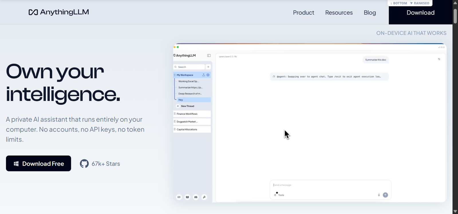 AnythingLLM open-source document AI assistant