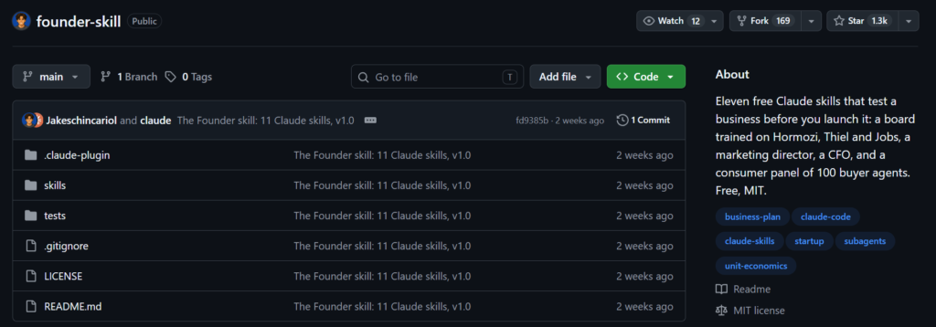 Founder Skill Github