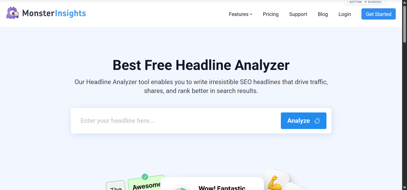 MonsterInsights Headline Analyzer