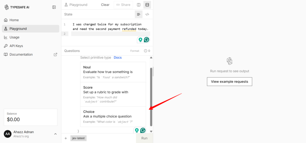 Step 3 TypeSafe AI How to Use