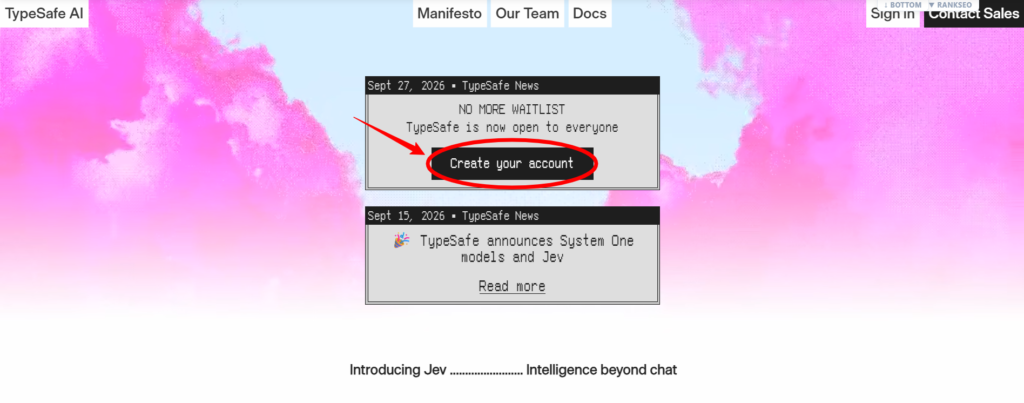 TypeSafe AI Main Page